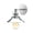 Chrome, variant on Gatco 1713 Modern Farmhouse Metal Single Sconce, Brushed Brass