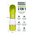 thumbnail image 2 of Dispensador Bebedero Portátil de Agua para Perros y Gatos Verde, 2 of 6