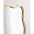 thumbnail image 4 of Kate and Laurel Talma Modern Scalloped Rectangle Wall Mirror, 24 x 36, Natural Wood, Rectangular Wavy Mirror for Use as Bathroom Mirror for Over Sink or Cute Nursery Mirror, 4 of 9