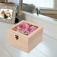thumbnail image 4 of Caja de madera para exhibición de joyas, caja de regalo sin terminar con tapa de vidrio para dulces 18cmx18cmx12cm, 4 of 9
