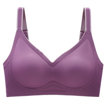 

Women s Gathering Cup Bras Comfort Adjustable Strap Wire Free 2 Color Bra Seamless Vest Underwear New