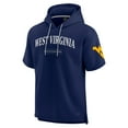 thumbnail image 2 of Men's Fanatics Navy West Virginia Mountaineers Ready Short Sleeve Pullover Hoodie, 2 of 3
