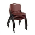 thumbnail image 5 of 66" x 30" Kobe Training Table- Grey and 2 "M" Stack Chairs- Burgundy, 5 of 6