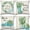 Eucalyptus D, variant on Set of 4 Outdoor Waterproof Decorative Throw Pillow Covers 18x18 Inch Linen Pillow Covers Square Cushion Case Garden Pillowcase Pillows Shell for Patio Furniture Couch Tent (Strawberry Farm)