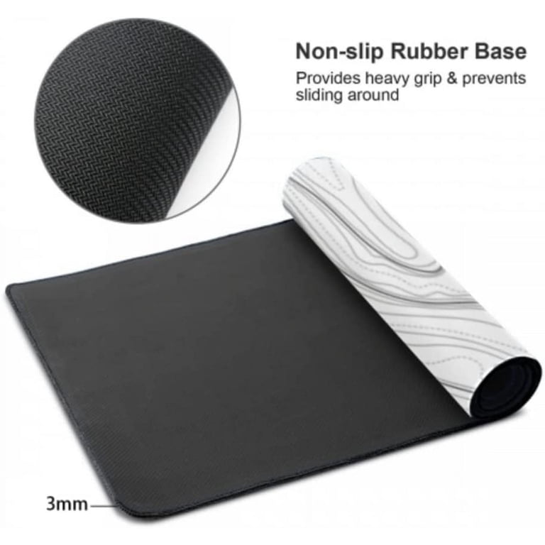 Extended Gaming Mouse Pad - 35.4" X 15.7" Large Desk Mat With Stitched Edges, Black Non-Slip Base