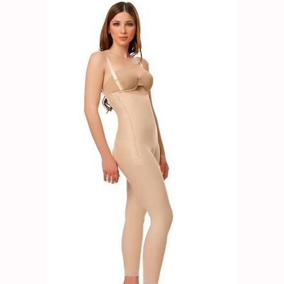 Isavela BS07 Body Suit w/ Suspenders - Zipper on Both Sides - XL - Black