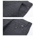 thumbnail image 6 of Men's Cotton Plaid Pants Summer Korean Fashion Slim Men's Wide Leg Casual Pants, 6 of 8