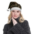 thumbnail image 5 of KLL Christmas Hats for Adults Plush Sloth Doing Yoga Print Santa Hat Xmas Fluffy Santa Claus Hat for Women Men, 5 of 6