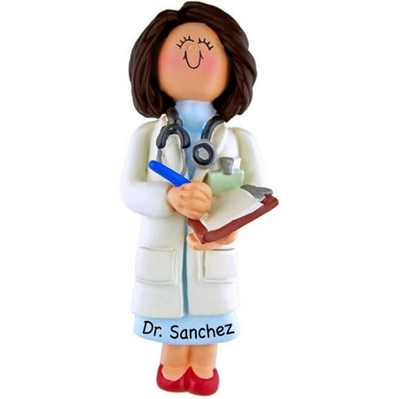 Personalized Christmas Ornament - Female Doctor