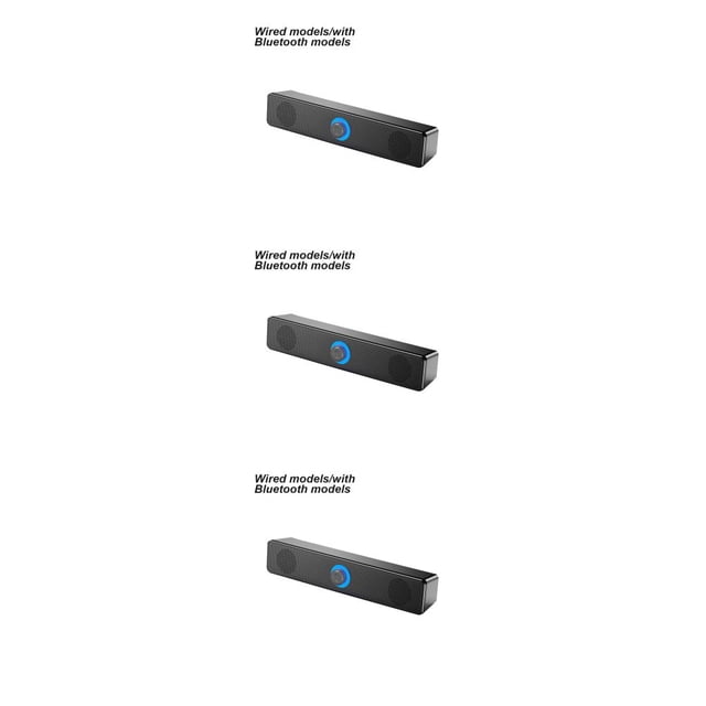bedienty Wireless Speaker Bluetooth-compatible Dual Horn Sound Subwoofer Loudspeaker Table Soundbar High Volume for Notebook PC 350TS 3Set