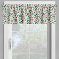 thumbnail image 2 of Ambesonne Christmas Window Valance, Retro New Year Party, 54" X 12", Dark Brown Dark Coral, 2 of 5