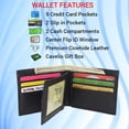 thumbnail image 2 of Cavelio Mens RFID Blocking Bifold Wallet Soft Genuine Leather  Secure and Durable Billfold with Gift Box for Men Black, 2 of 8