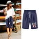 thumbnail image 2 of Pantalones de Cintura Elásticos para Mujeres, Día de la Independencia Impreso Casual Medio Cortos con Bolsillos para Diarios Y Al Mar, 2 of 3