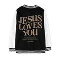 thumbnail image 3 of ANINEO Kids Baseball Jackets Boys Girls Fit Varsity Jacket Casual Lightweight Plain Cardigan Button School Coat, 3 of 7