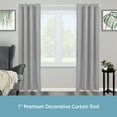 thumbnail image 2 of Kenney® Weaver 1" Premium Decorative Window Curtain Rod, 48-86", Satin Nickel, 2 of 6