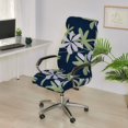 thumbnail image 1 of Funda para silla de oficina con cremallera, funda para silla giratoria para computadora, funda protectora elástica para silla de hotel con reposabrazos unidos, 1 of 6