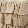 thumbnail image 6 of Efavormart 3 Tier Rustic Elegant Ruffled Burlap Table Skirt for Kitchen Dining Catering Wedding Party Decorations Events - 14 Ft, 6 of 8
