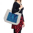 thumbnail image 2 of Fractal Shopping Bag, Ocean Water like Pattern Wavy Image Prints Geometric Imaginative Modern Art, Eco-Friendly Reusable Bag for Groceries Beach and More, 15.5" X 14.5", Cream, by Ambesonne, 2 of 2