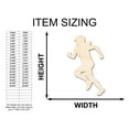 thumbnail image 2 of Unfinished Wood Softball Player Silhouette | DIY Sports Craft Cutout 12" / 1", 2 of 3