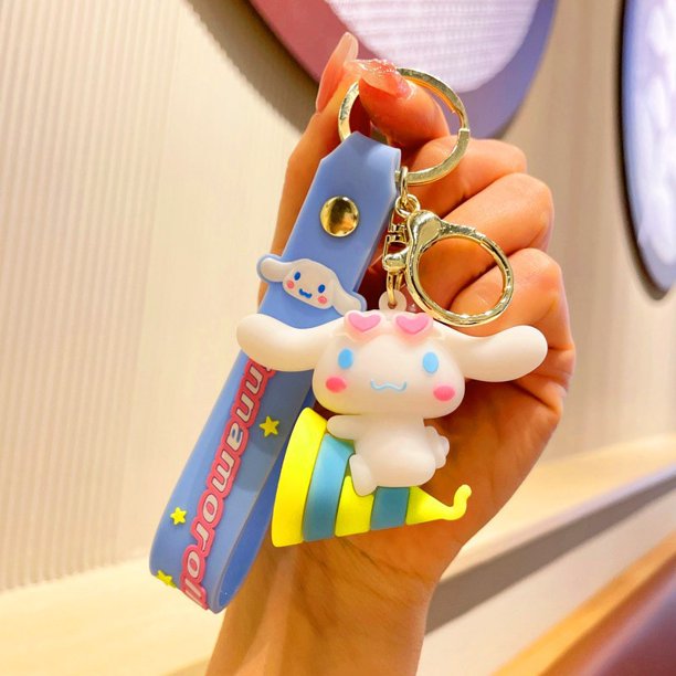 Llavero con melodía de Hello Kitty de dibujos animados de Anime con colgante de Sakura llavero de muñeco 3D venta al por mayor bolso personalizado decoración regalo para niña