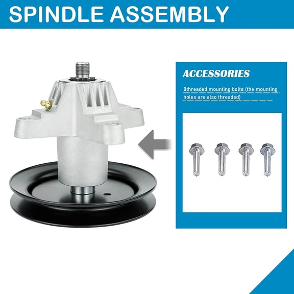 2PCS Spindle Assembly for Cub Cadet 918-04456, 918-04456A, 918-04456B, 918-04461 MTD Troy-Bilt LT1042 LT4200 42" Deck Lawn Mower