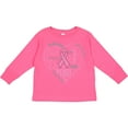 thumbnail image 3 of Inktastic Breast Cancer Awareness Heart Words Boys or Girls Long Sleeve Toddler T-Shirt, 3 of 5