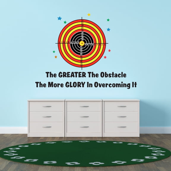 Quotes/sayings Wall Decals for Boy's Bedroom - Target Wall Sticker with Stars Wall Sticker Decal With Easy Installation Instructions Kid's Bedroom Décor Wall Sticker - Size: 40 In x 28 In