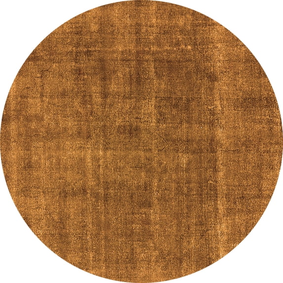Ahgly Company Indoor Round Oriental Orange Industrial Area Rugs, 5' Round