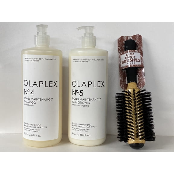 OLAPLEX, Bond maintenance Shampoo NO 4 & Conditioner NO 5 33.8 oz DUO SET repair, strengthens & Nourishes all hair types $38 Value hair brush