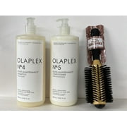 OLAPLEX, Bond maintenance Shampoo NO 4 & Conditioner NO 5 33.8 oz DUO SET repair, strengthens & Nourishes all hair types + $38 Value hair brush
