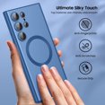 thumbnail image 5 of Magnetic for Samsung Galaxy S24 Ultra Case [Compatible with MagSafe][Built-in Camera Lens Protector] Slim Soft Bumper TPU Shockproof Phone Case (Blue), 5 of 13