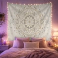 thumbnail image 2 of Floral Garden Mandala with Composed Concentric Layers Pointed, Mystical Fantasy for Space Lovers, Galaxy Room Decor, Christmas Gift, Tapestry Wall Hanging for Bedroom and Dorm, 2 of 7