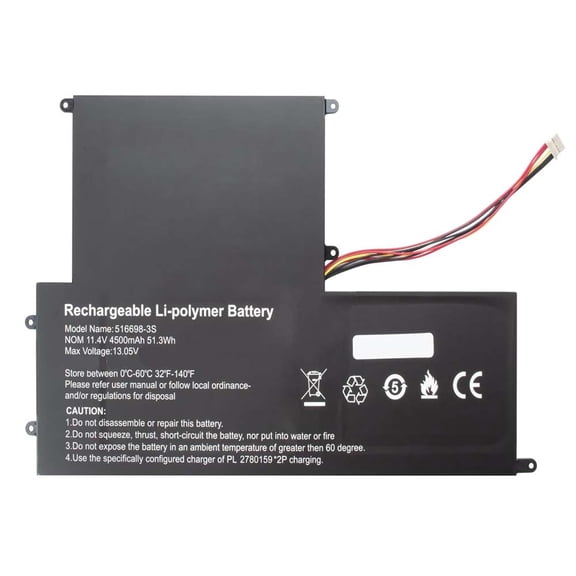 11.4V UTL-516698-3S 516698-3S Replacement Battery for ECV156-1 ECV156-2 EVC156-1BK EVC156-2BK 3ICP6/66/98