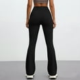 thumbnail image 5 of Flare Yoga Pants for Women Stretch High Waisted Tummy Control Bell Bottoms Leggings Comfy Casual Workout Bootcut Yoga Pants Black XL, 5 of 6