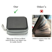 DVD Case, 48 Capacity Black CD Hard Plastic Case Storage Holder Wallet