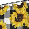 thumbnail image 4 of Watercolor Sunflower Artwork Shower Curtain 36" x 72" Quick-Dry Bathroom Drapes with Reinforced Grommets, 4 of 5