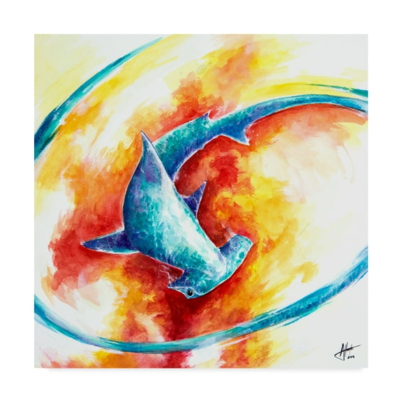 Trademark Fine Art 'Ember Water Color' Canvas Art by Marc Allante