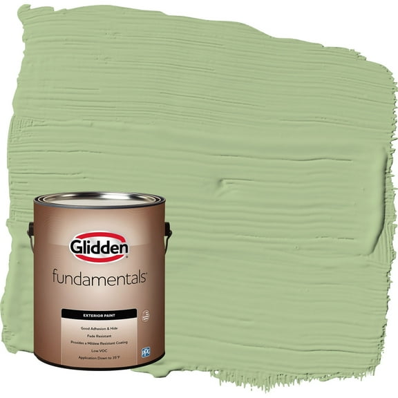 Glidden Fundamentals Harmonious / Green Flat Exterior Paint, 1 Gallon