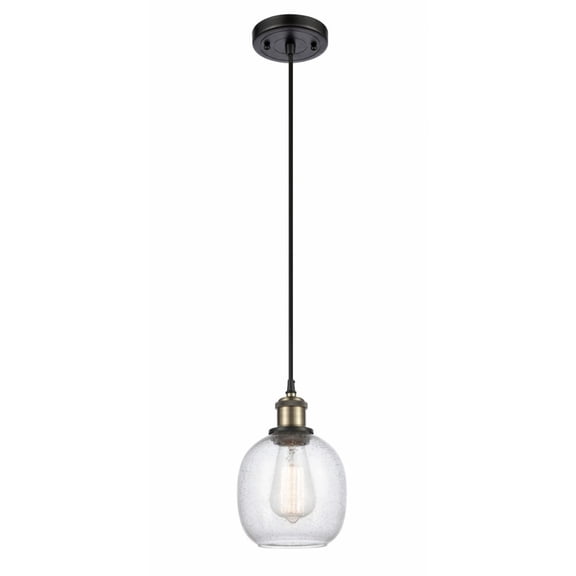 Innovations 516-1P-BAB-G104 Belfast 1 Light Mini Pendant part of the Ballston Collection, Black Antique Brass