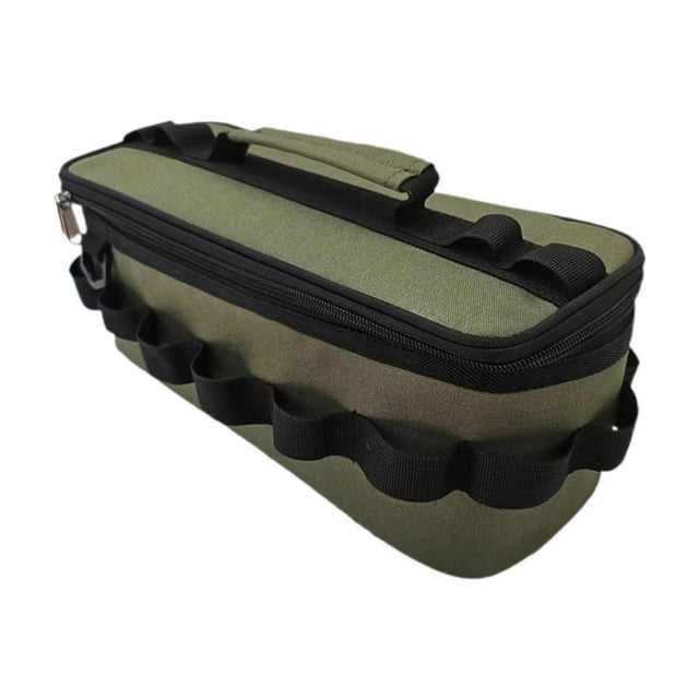 Bolsa de almacenamiento de vajillas para acampar Portátil para caminar por el jardín de pesca Verde