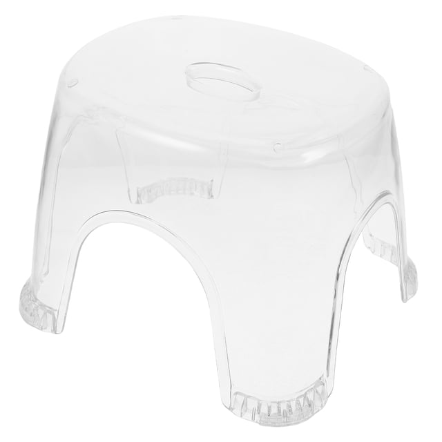 Clear Step Stool Non-Slip Shower Stool Transparent Foot Stool Shower Small Stool For Bath Bathroom Step Stool For Adults Kids