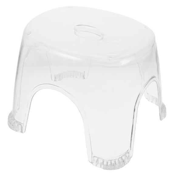 Taburete de ducha transparente antideslizante, taburete pequeño para baño, taburete de baño para adultos y niños