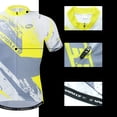 thumbnail image 2 of Cycling Jersey for Men Full Zipper Mountain Bicycle Shirts Biking Clothing Gray Yellow XXXL, 2 of 6