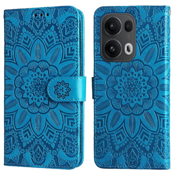 Funda tipo cartera GANGXUN para OPPO Reno 14 Pro 5G , diseño girasol, cuero PU, soporte, cierre magnético, tarjetero
