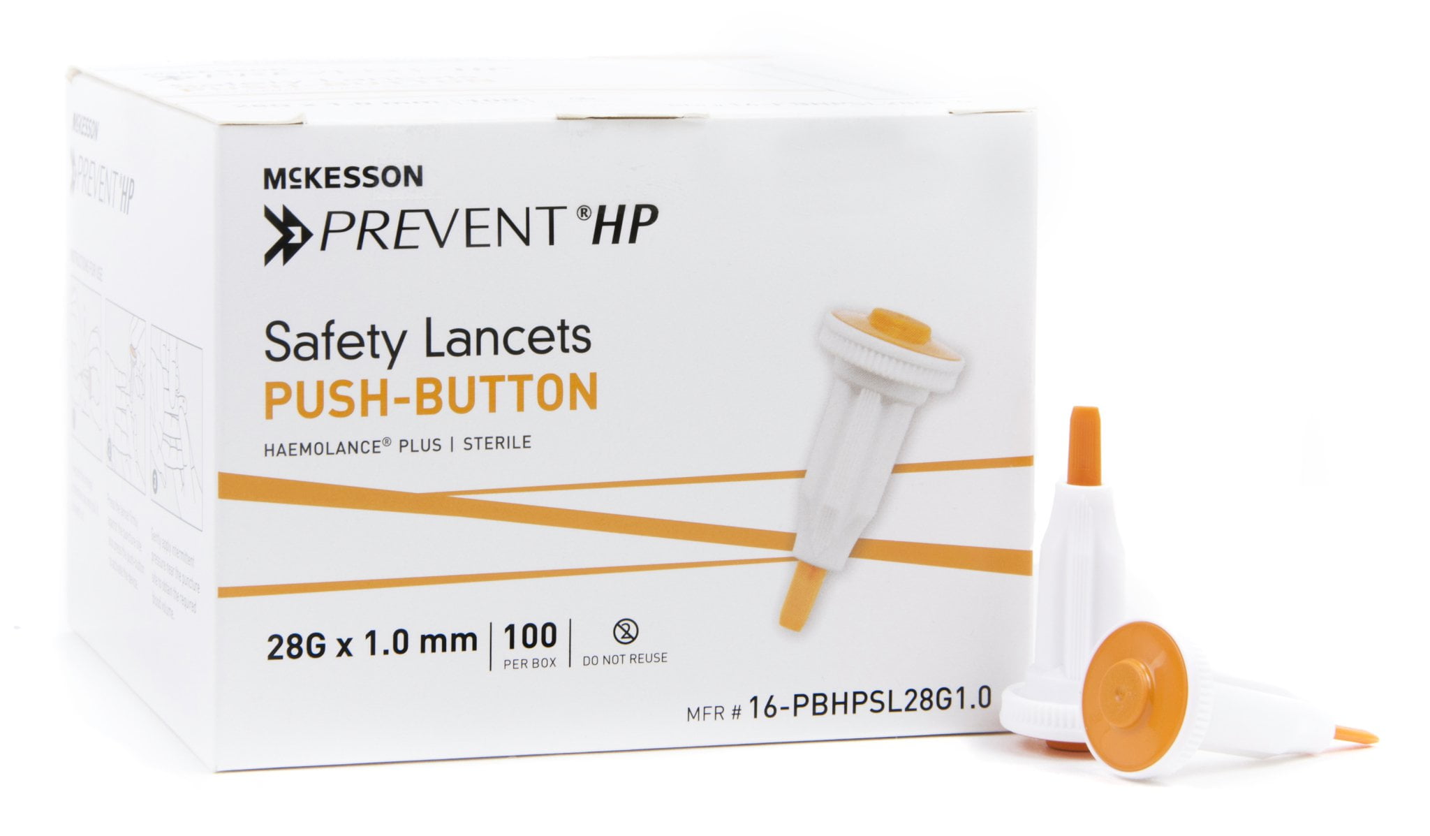 McKesson Prevent Safety Lancet Fixed Depth Lancet Needle 1.0 mm Depth