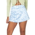 thumbnail image 1 of 랩 힙 스커트 Falda casual estampada Falda mini de cintura alta Faldas cortas para mujer (Azul L) Cgtredaw Para estrenar, 1 of 4