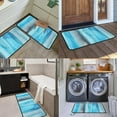 thumbnail image 3 of Kitchen Rugs and Mats Set 2 Pcs, Abstract Area Rug Blue and Sky Blue Abstract Art Painting Non-Slip Kitchen Rug Set for Kitchen, Office, Sink 17"x47.2"+17"x30", 3 of 6