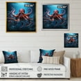 thumbnail image 4 of Designart "Cosmic Style Octopus Artistry" Octopus/Squid Floater Framed Canvas Wall Art, 4 of 5