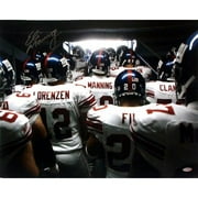 Eli Manning in Tunnel With Team Single-Signed 16 x 20 Photograph