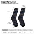thumbnail image 2 of Honeii Copper-Gold Gloss Outline Rose Print Adult Socks,Crew Socks,Casual Calf Socks,Daily Wear Socks for Men & Women, Perfect for Sports, Casual and Everyday Use, 2 of 6